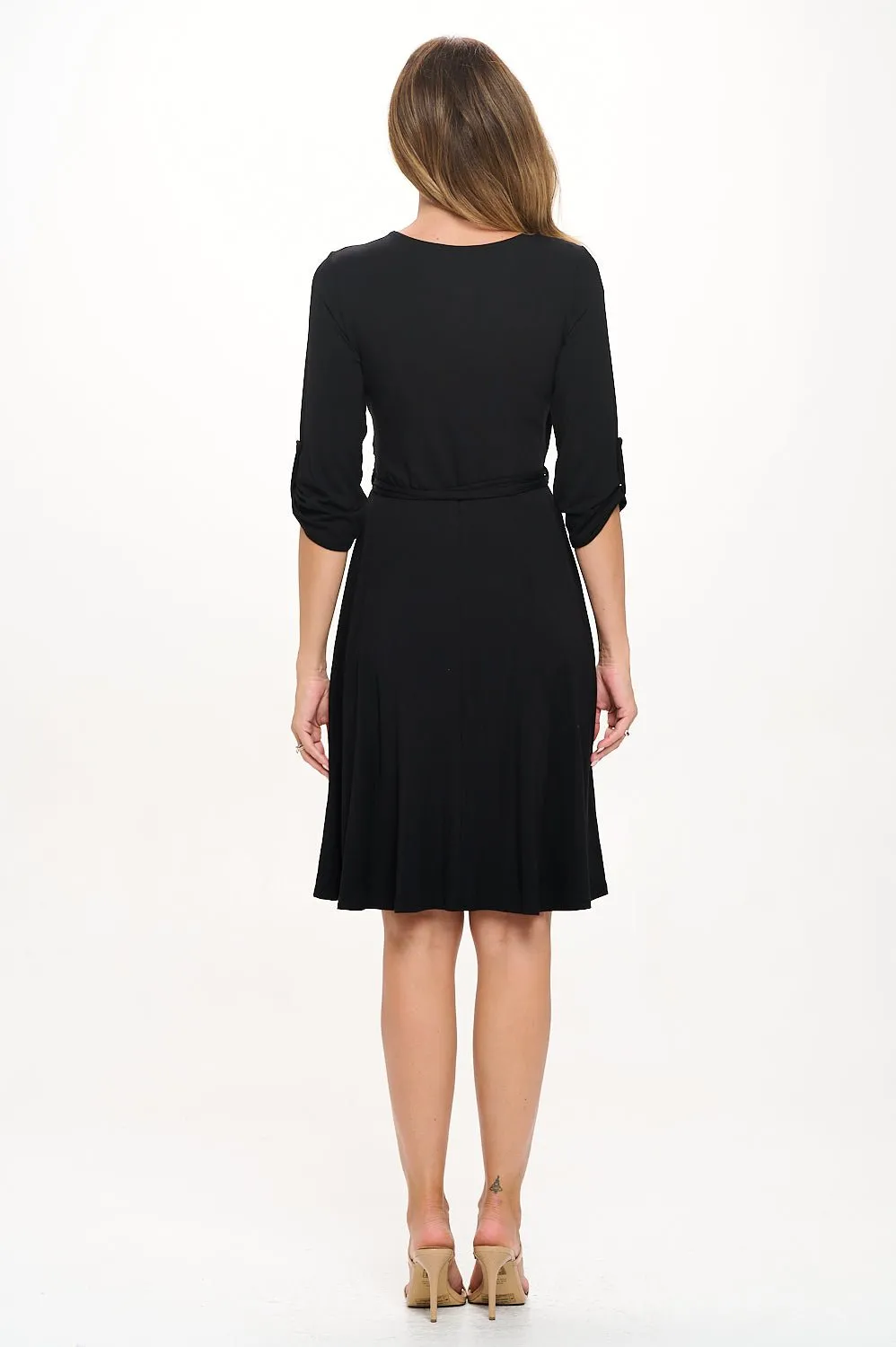 Georgina Faux-Wrap Mini Dress