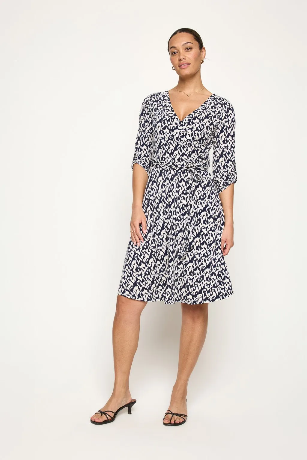 Georgina Faux-Wrap Mini Dress