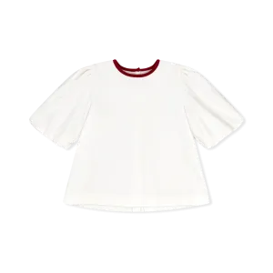 Harper Blouse - Winter White Velvet