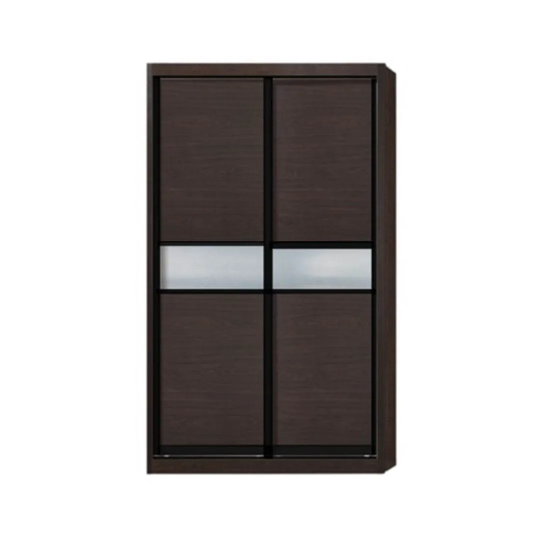 Helene Modular Wardrobe (Walnut with Frosted Glass)