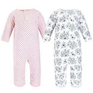Hudson Baby Premium Quilted Coveralls, Blue Toile