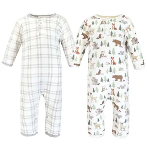 Hudson Baby Premium Quilted Coveralls, Forest Animals