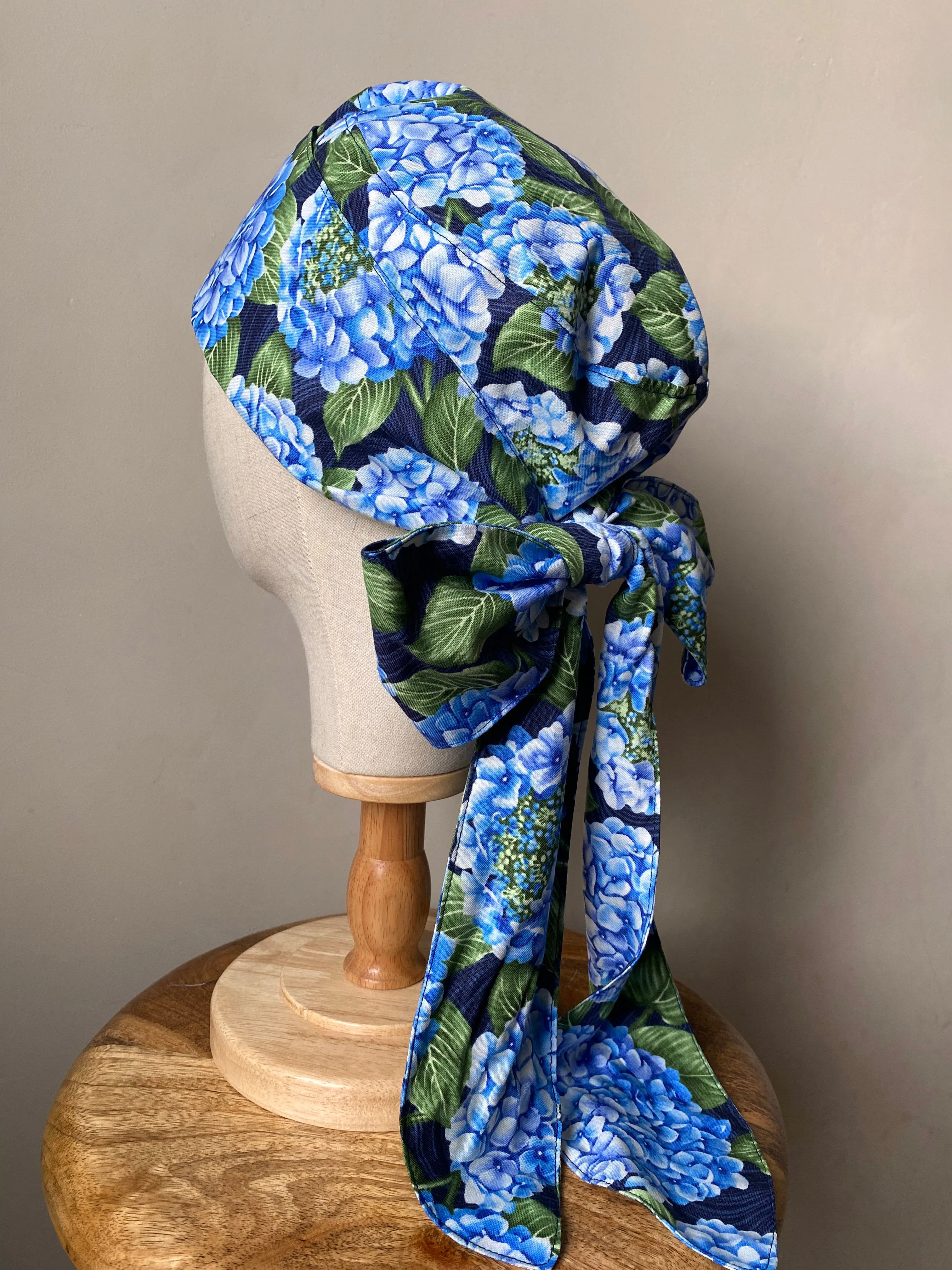 Hydrangea Floral Duster Cap