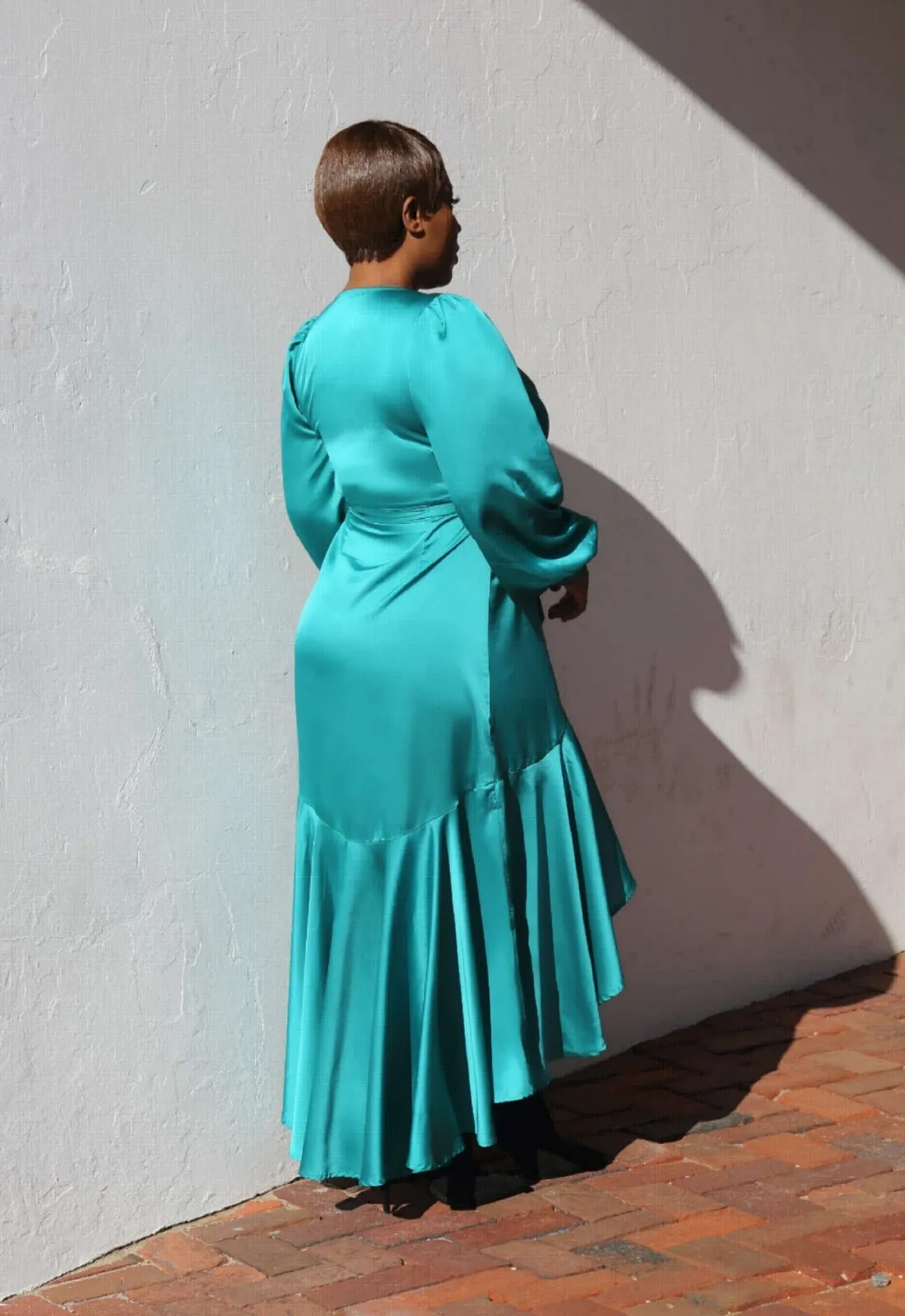 In The Moment | Satin High Low Dress