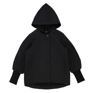 jacket quilted look zip up - black/black