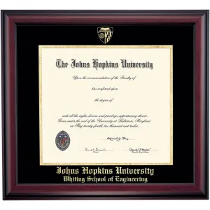 Johns Hopkins Whiting School Color Traditional Diploma Frame