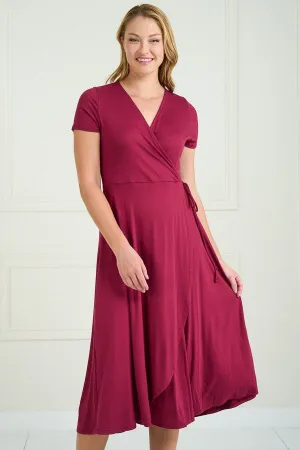 Kimberley Wrap Dress | Wine