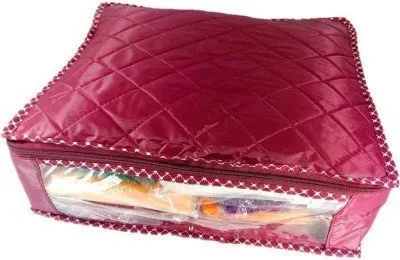 Kuber Industries Saree Cover, Wardrobe Organiser, Regular Cloth Bag Set of 6 Pcs,Maroon,SKI3652