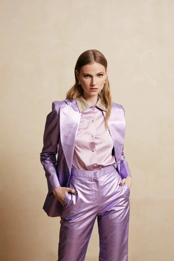 Lilac Metallic Pants