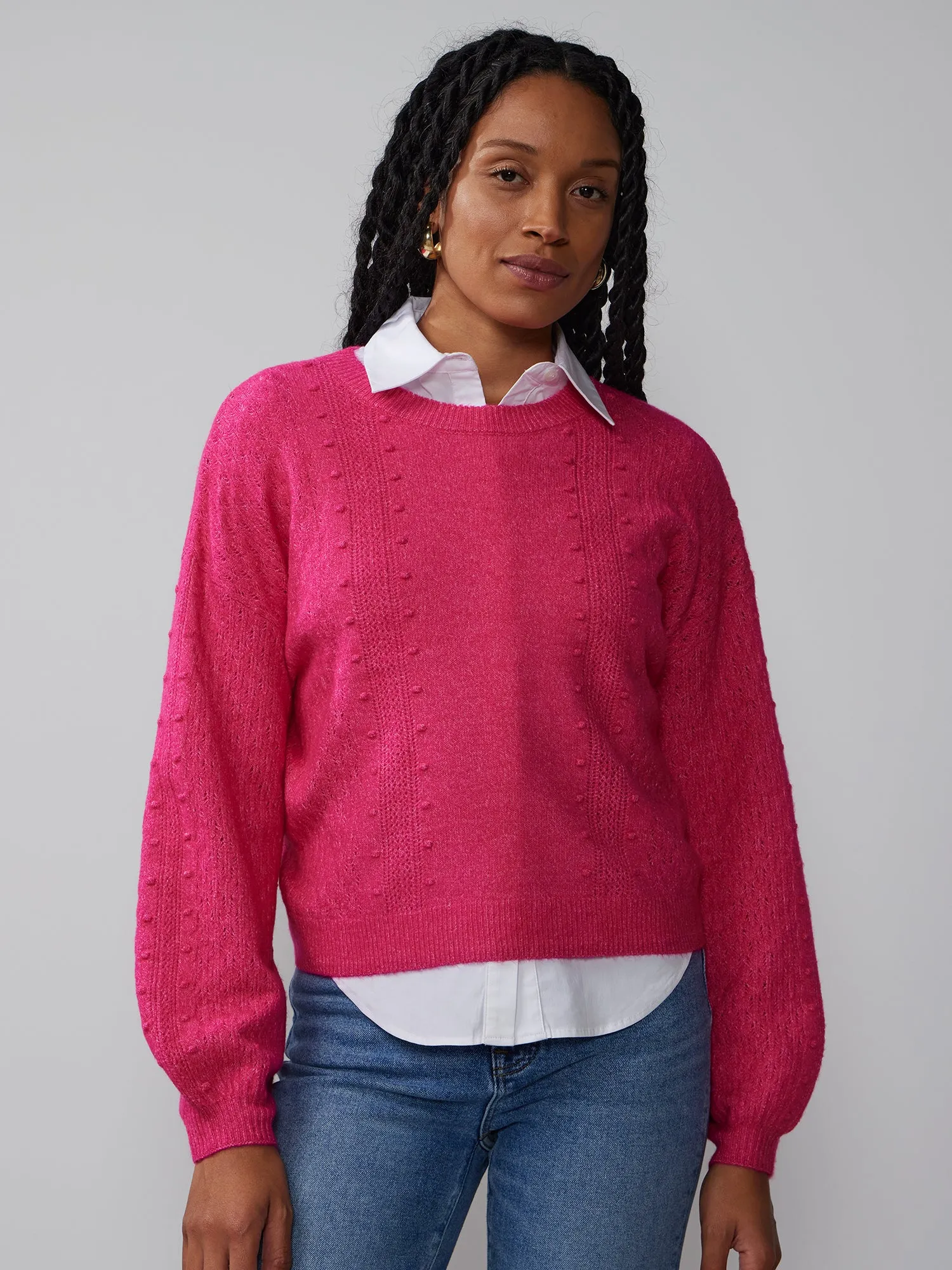 Long Sleeve Bobble Sweater
