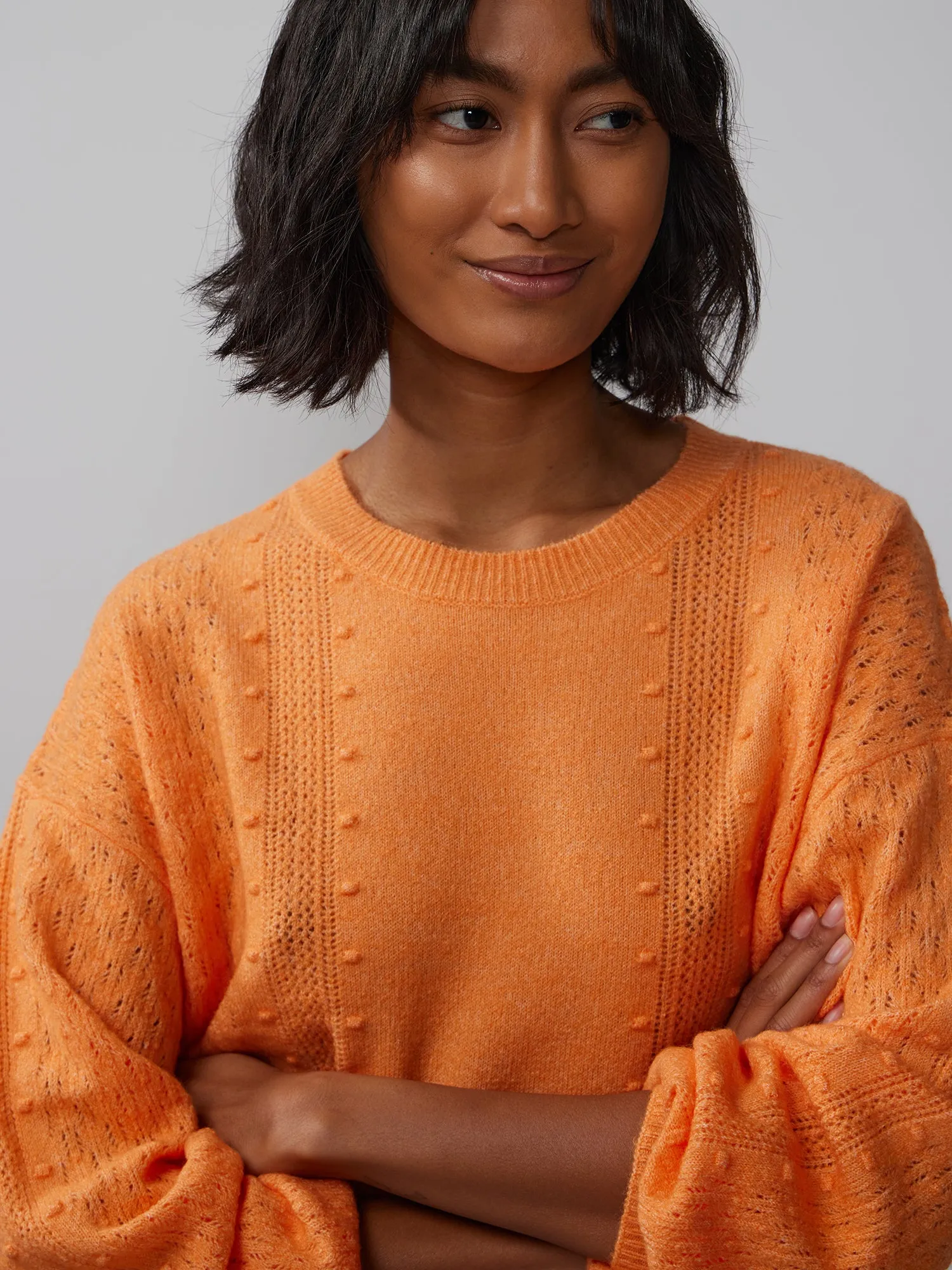 Long Sleeve Bobble Sweater