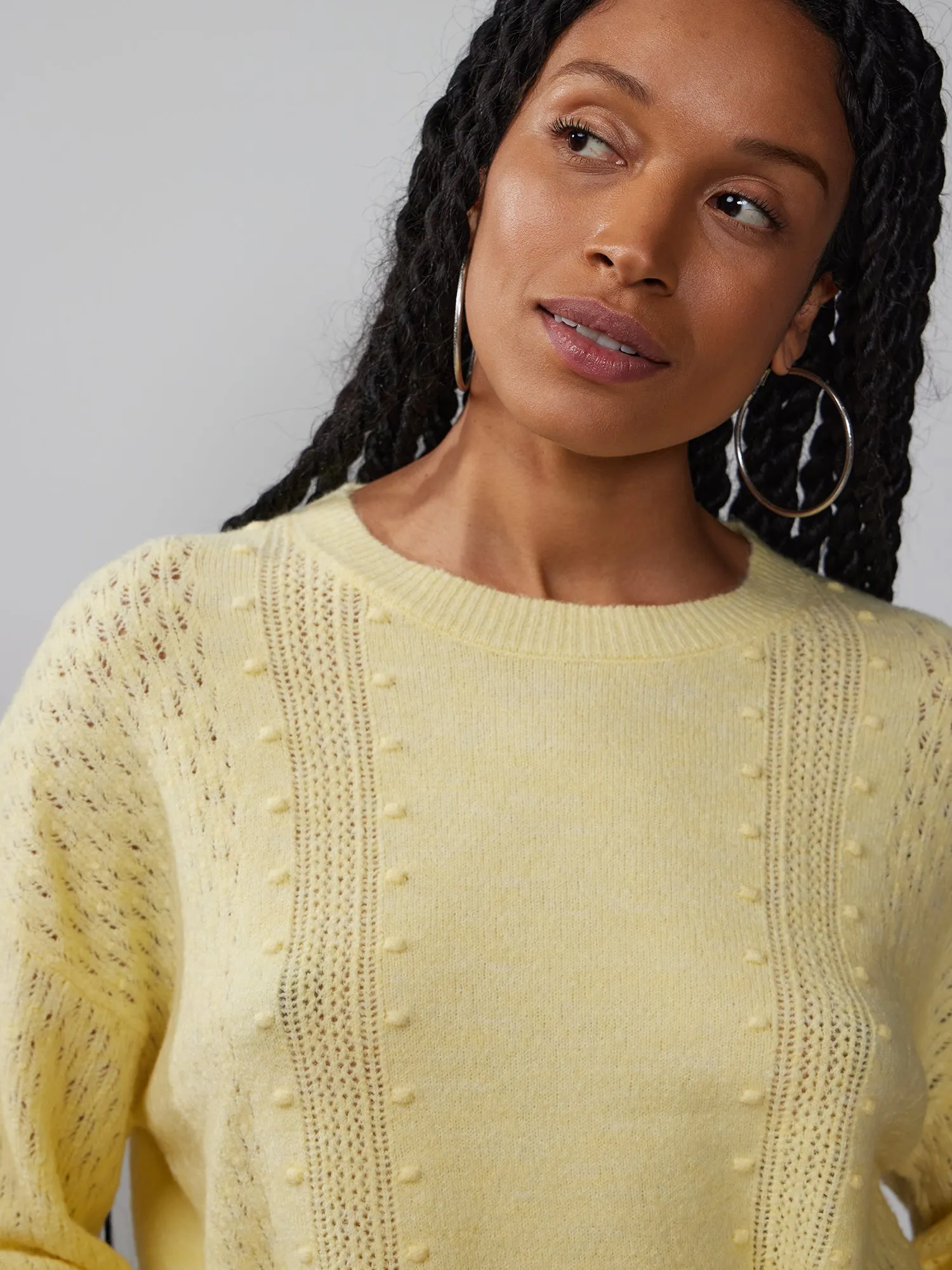 Long Sleeve Bobble Sweater