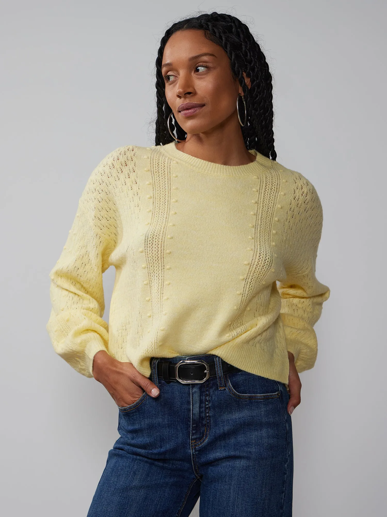 Long Sleeve Bobble Sweater