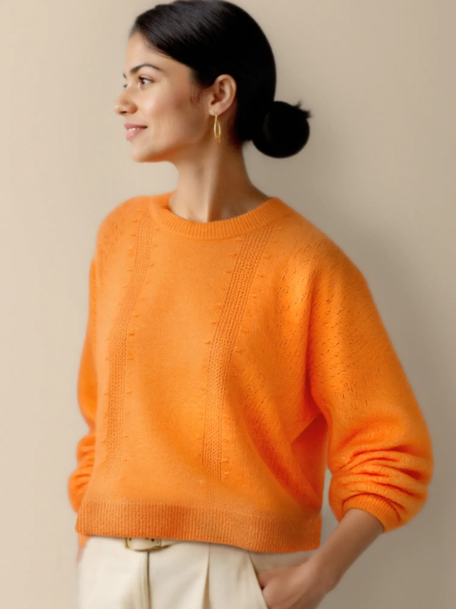 Long Sleeve Bobble Sweater