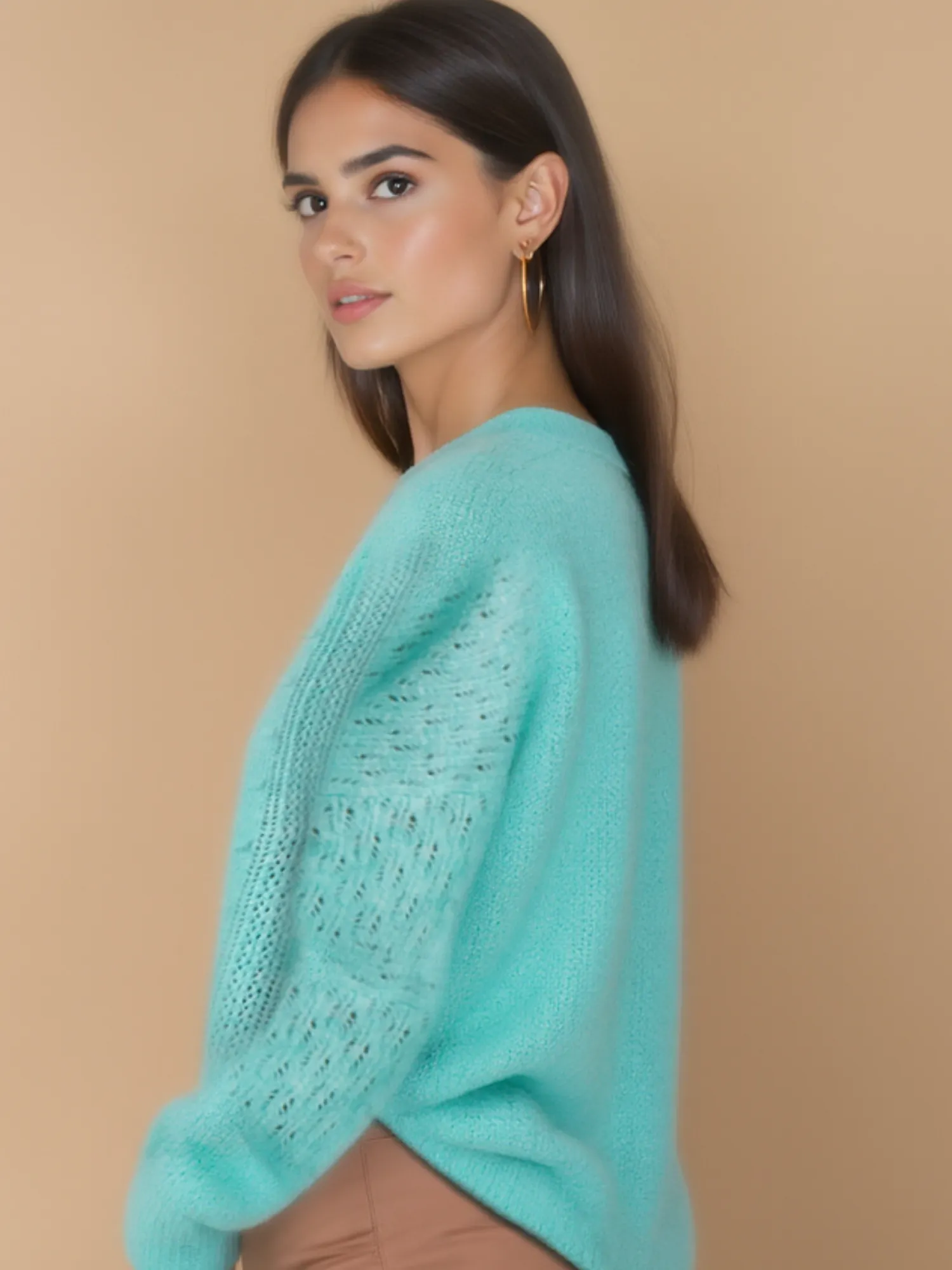 Long Sleeve Bobble Sweater