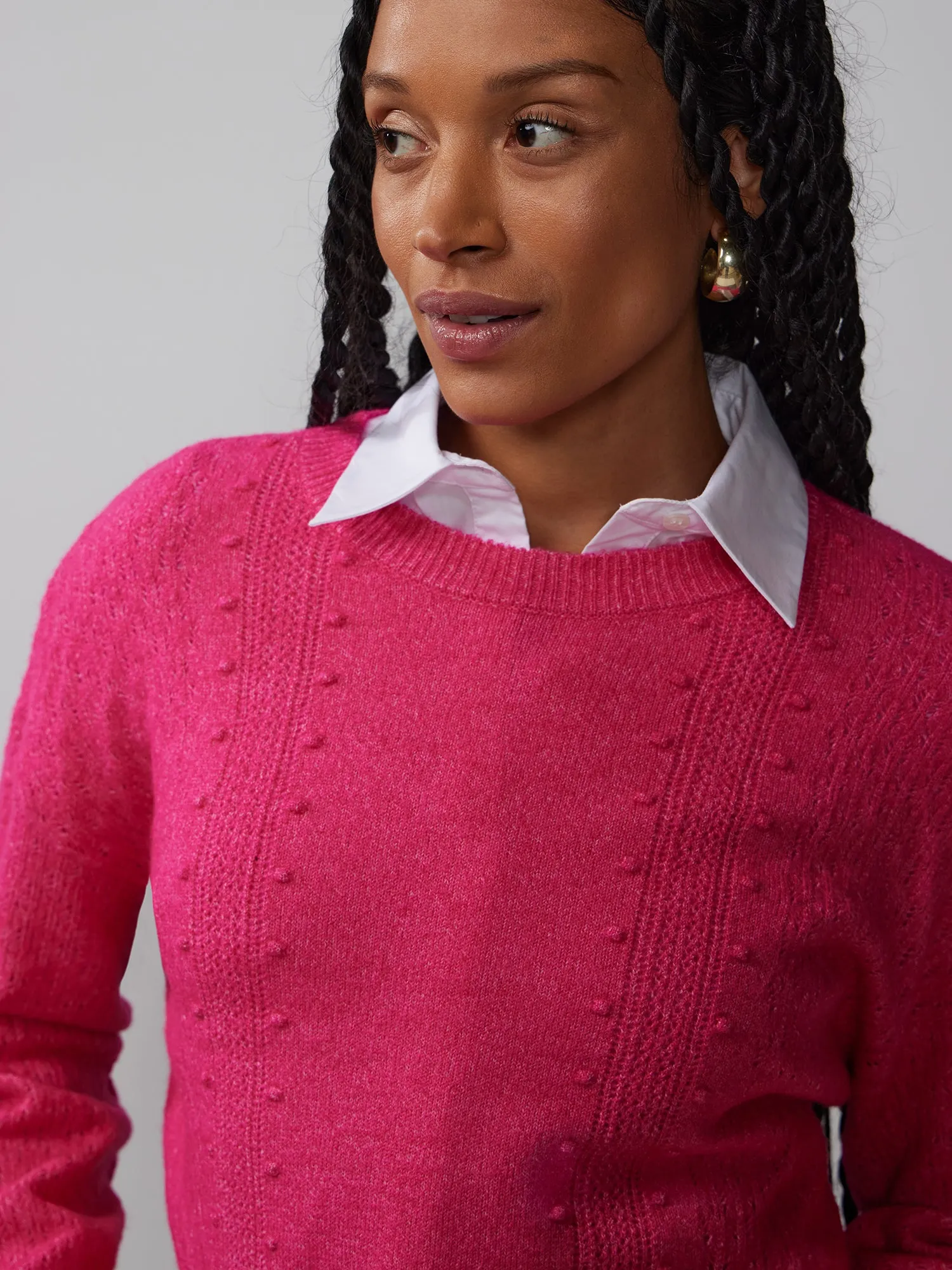 Long Sleeve Bobble Sweater