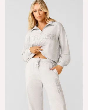 Lorna Jane Iconic Track pant - Light Grey Marl