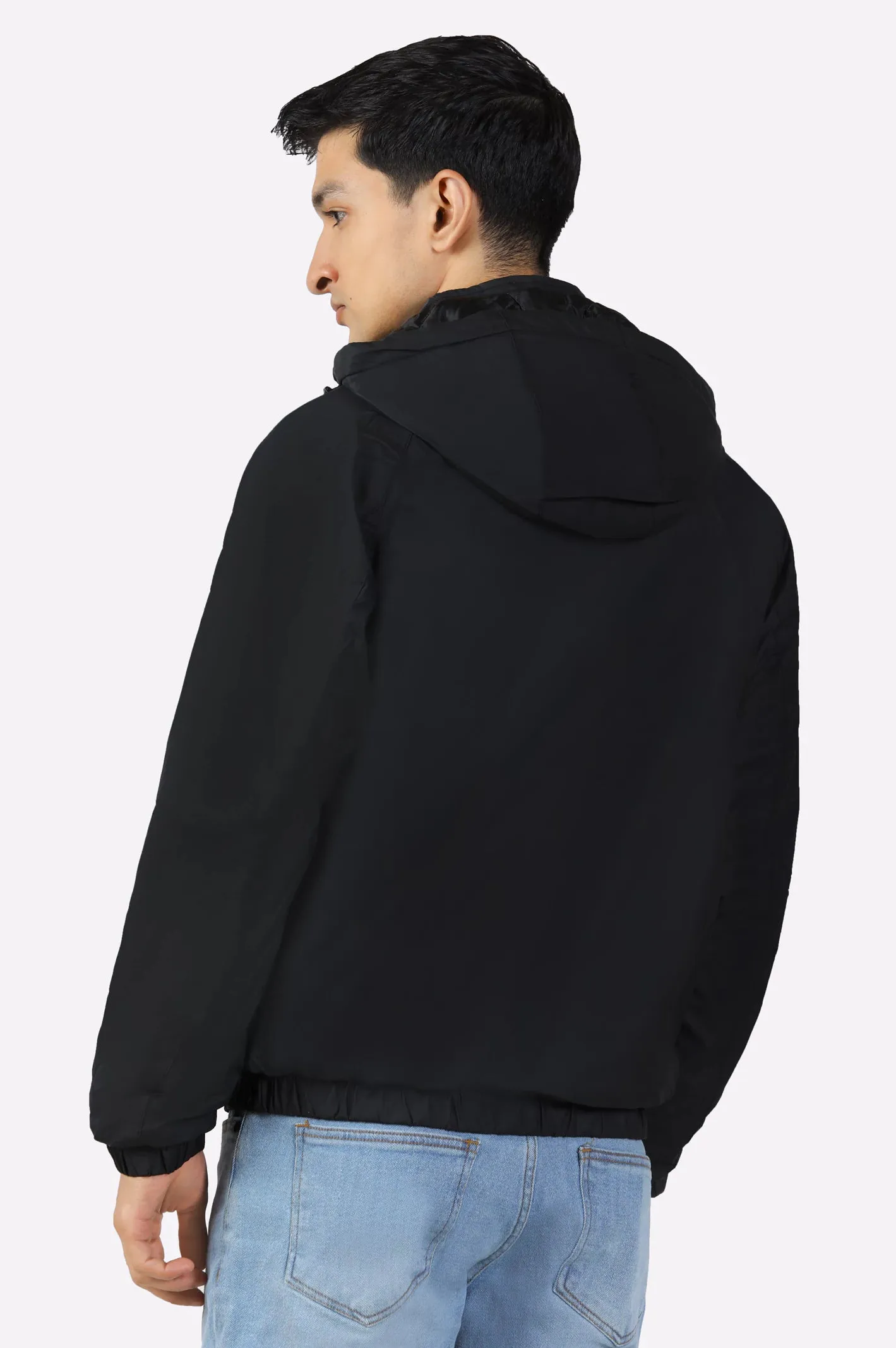 Men’s Black Detachable Hoodie