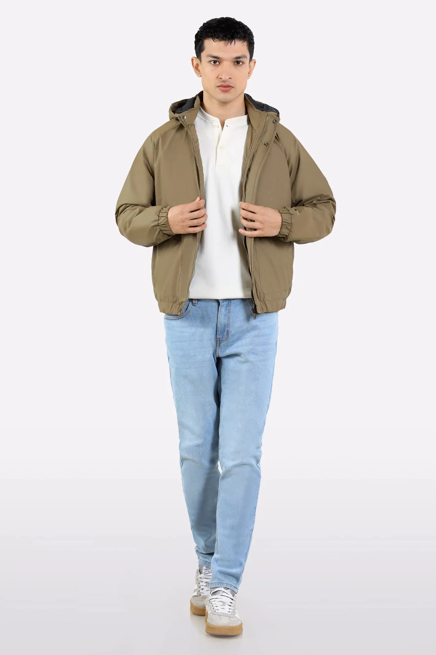 Men’s Brown Detachable Hoodie
