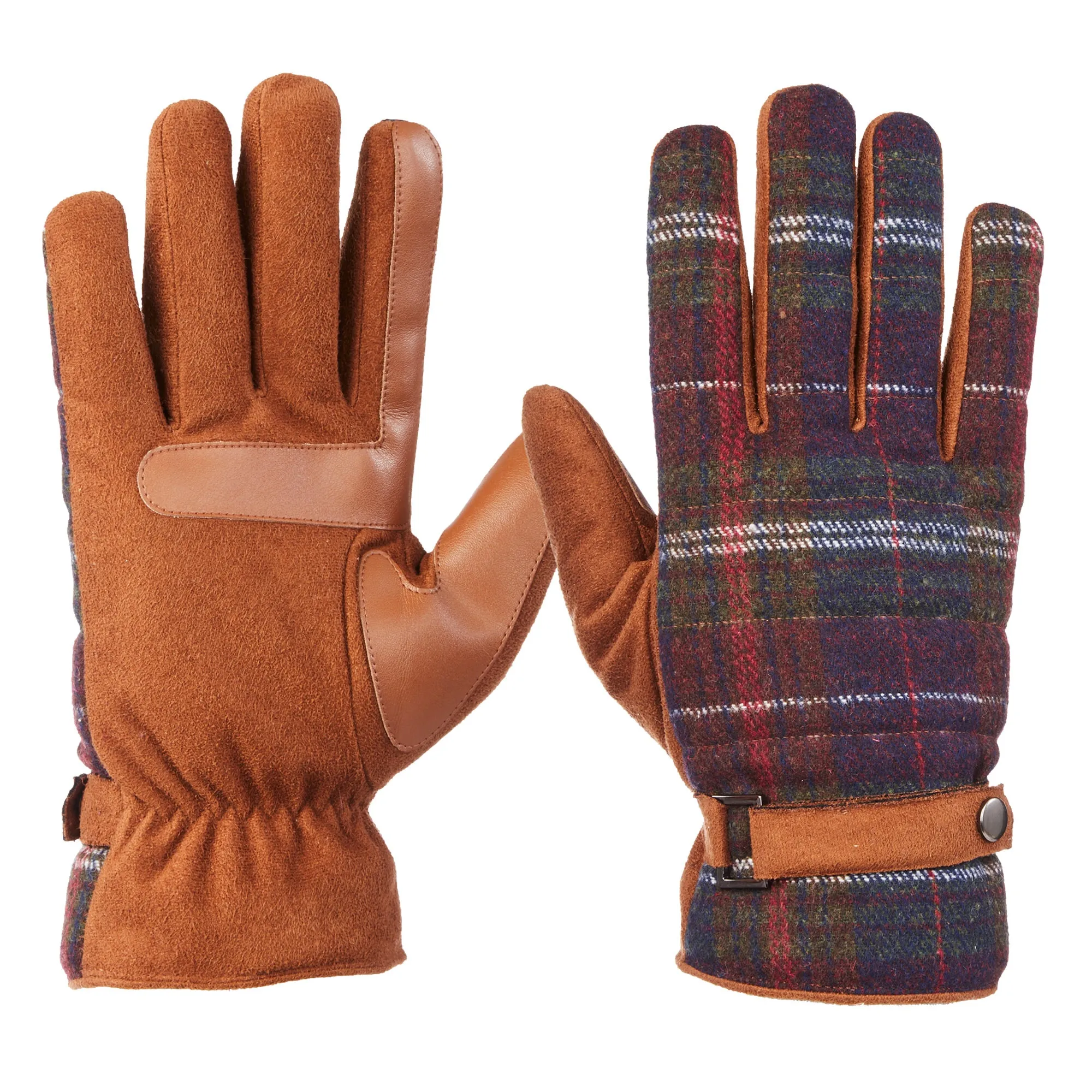 Men's Dual Lined Quilted Microsuede Touchscreen Gloves