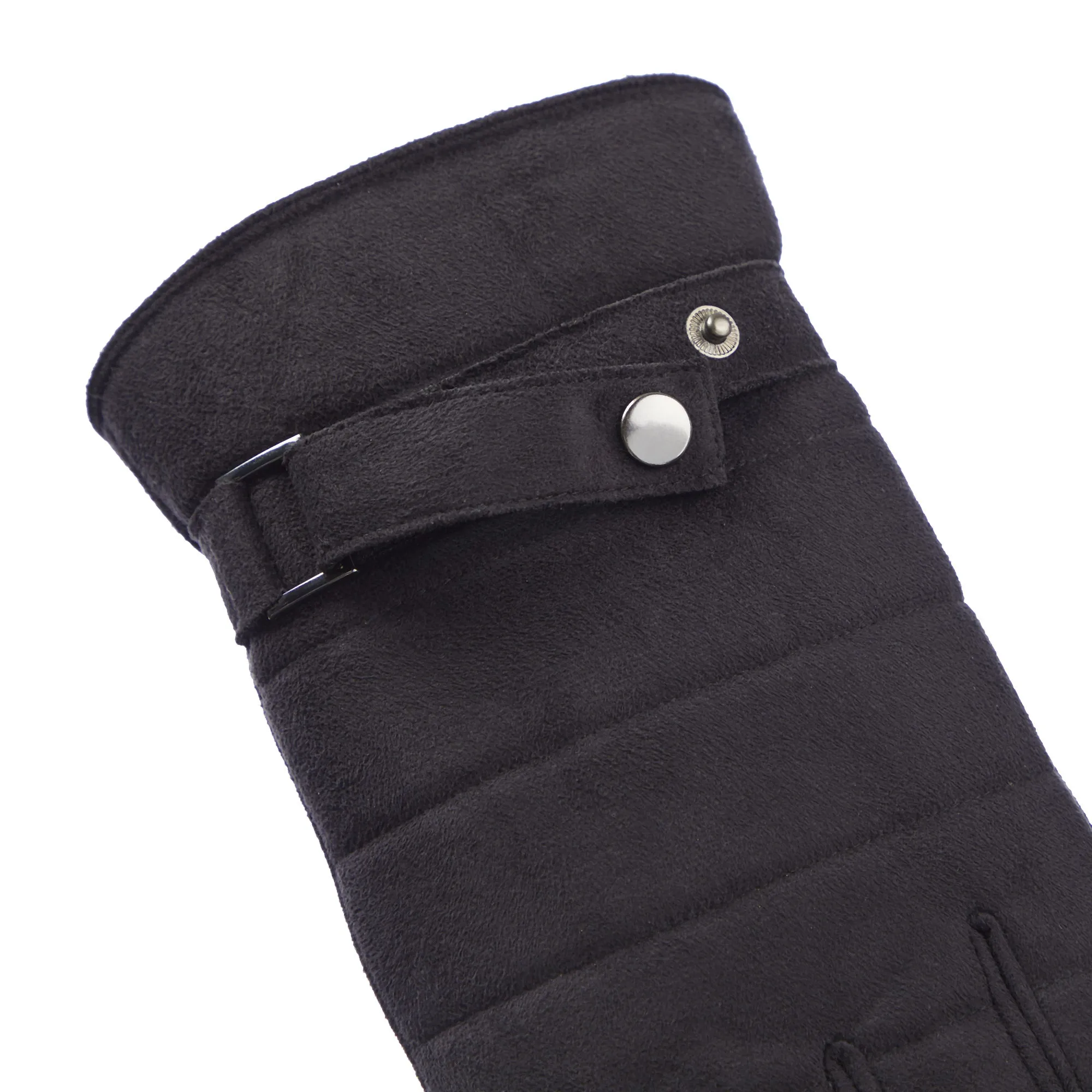 Men's Dual Lined Quilted Microsuede Touchscreen Gloves