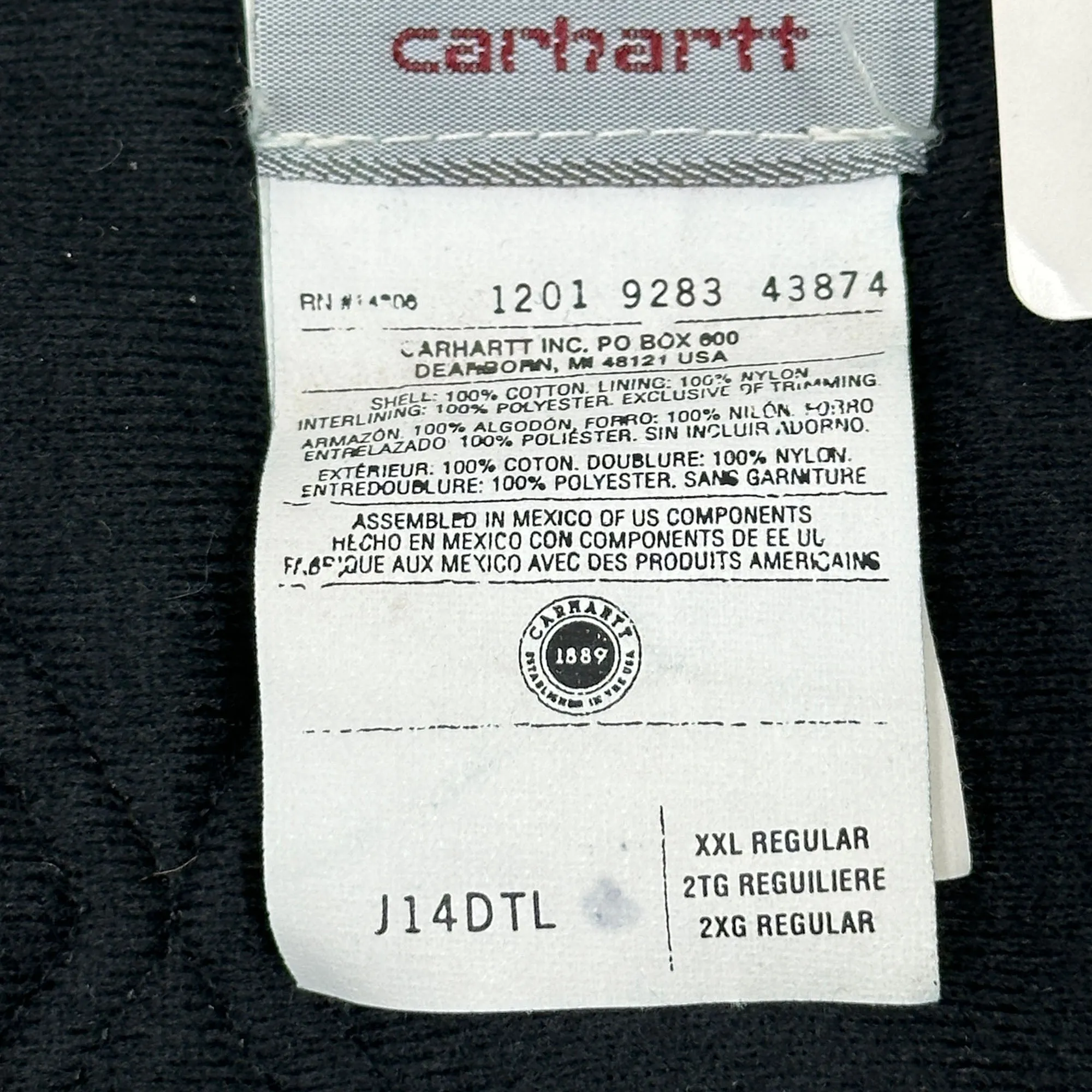 Men's Vintage Carhartt J14 SPC (Spruce) Santa Fe Jacket NWT - Small