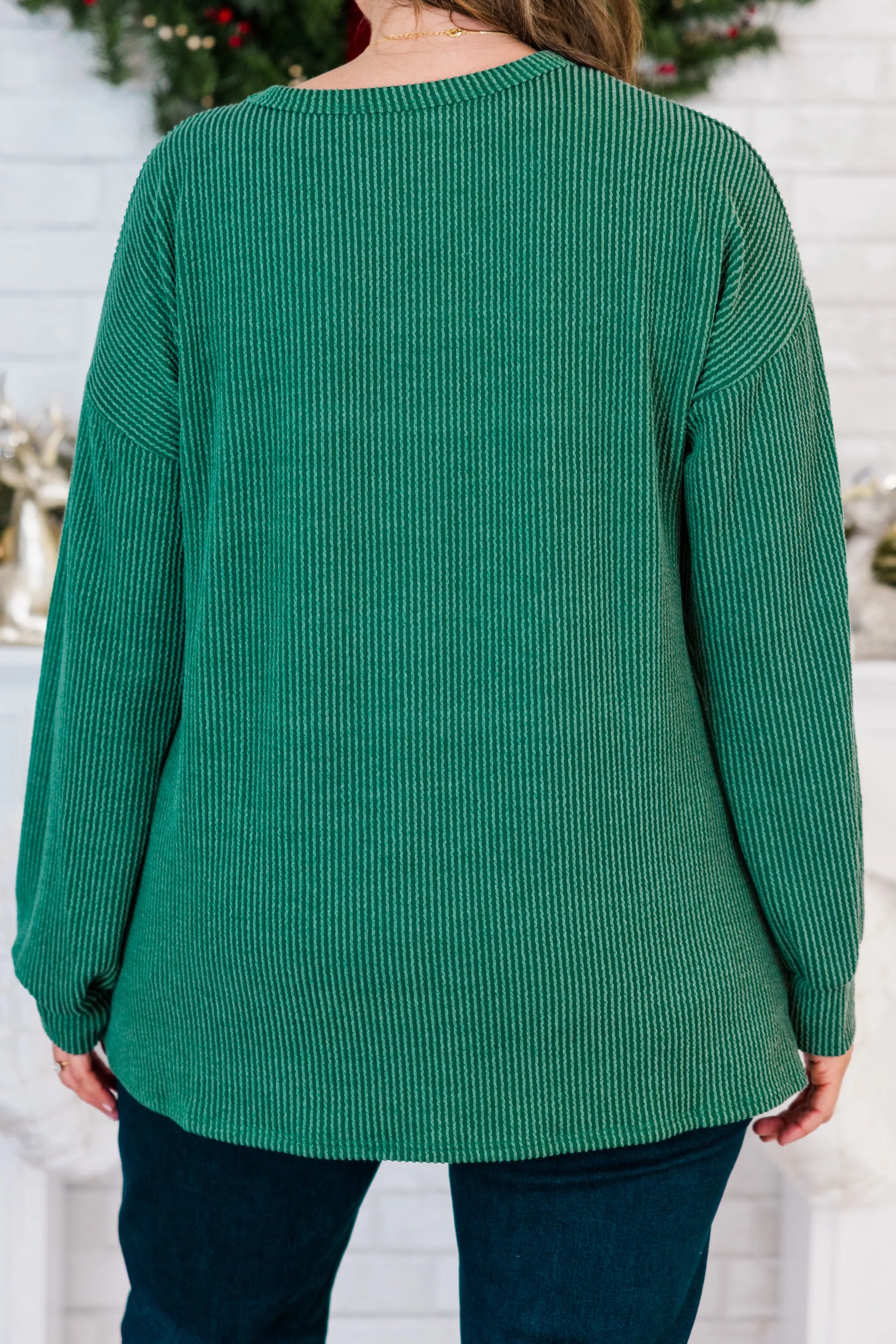 Merry And Bright Pullover, Hunter Green