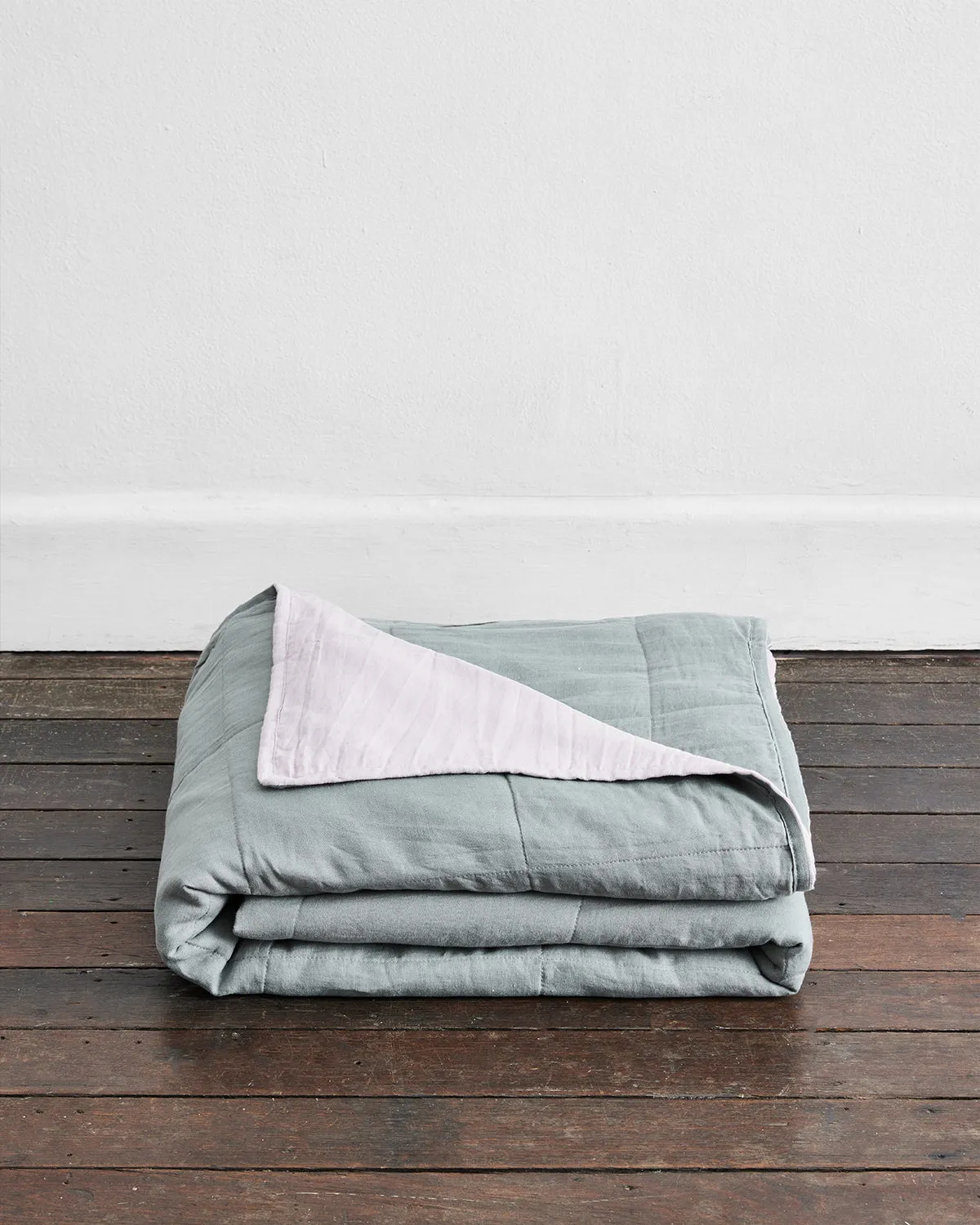 Mineral & Lilac Two-Tone Quilt