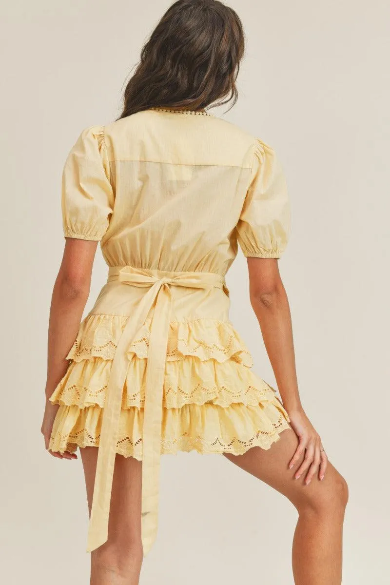 Mini Ruffled Wrap Dress Lottie