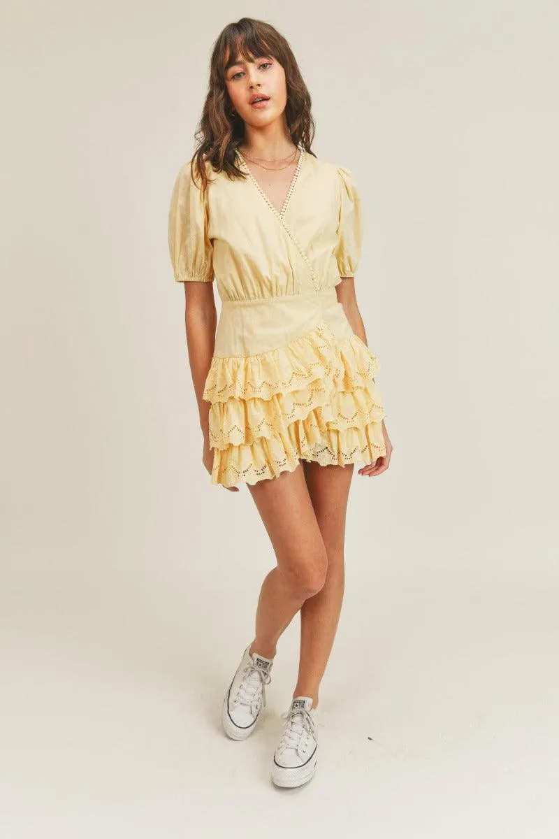 Mini Ruffled Wrap Dress Lottie