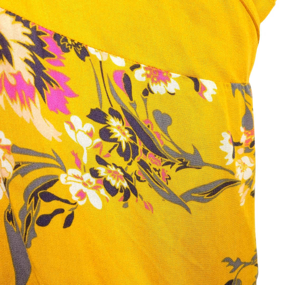 MINKPINK TOKYO YELLOW FLORAL WRAP DRESS