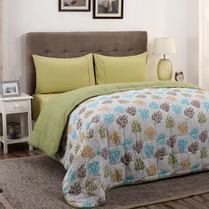 Monstera Light Weight Summer/Winter Quilt Blue