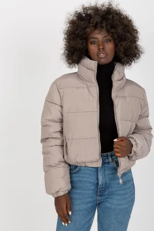 NM long sleeves short zippered quilted jacket