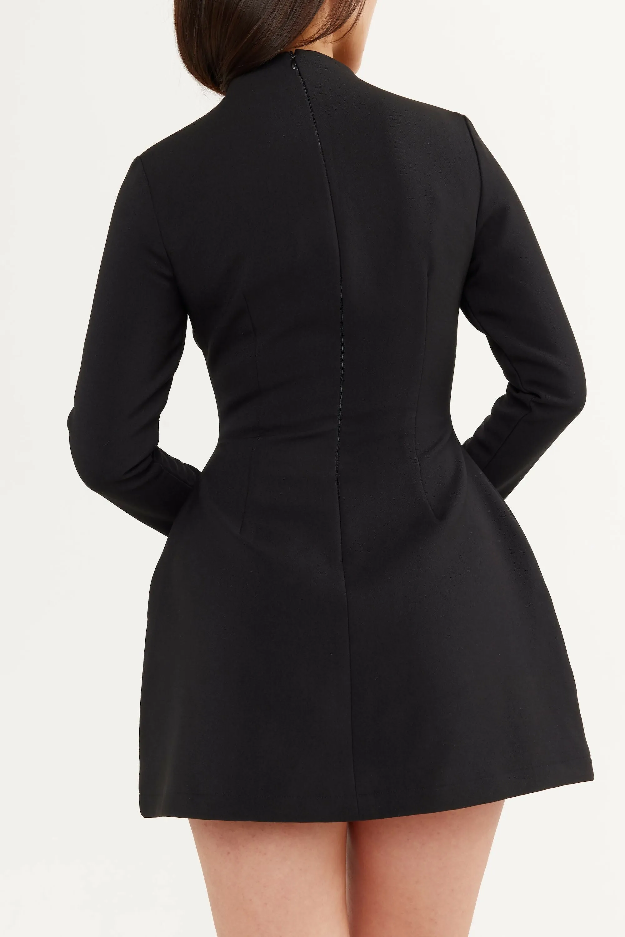 Odd Muse Ultimate Split Sleeve Mini Dress Black Size L (AU 12)