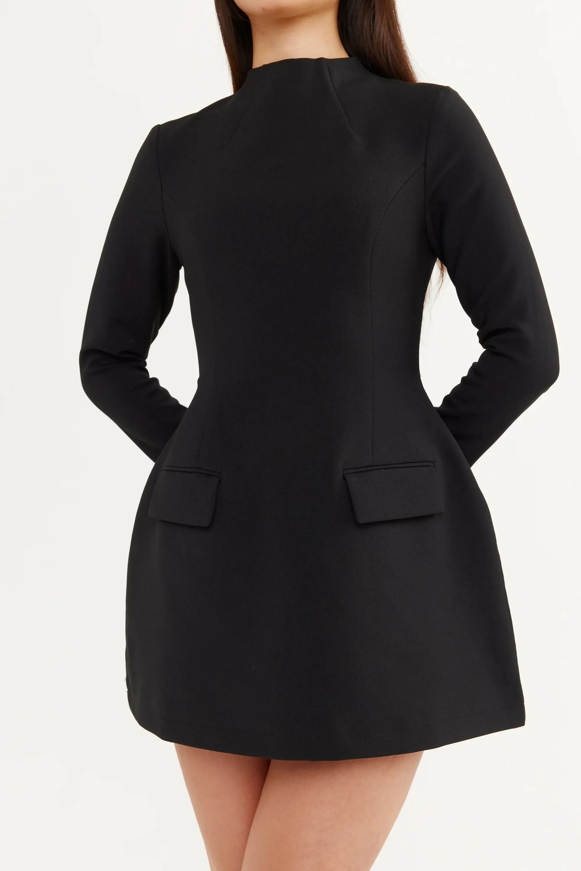 Odd Muse Ultimate Split Sleeve Mini Dress Black Size L (AU 12)