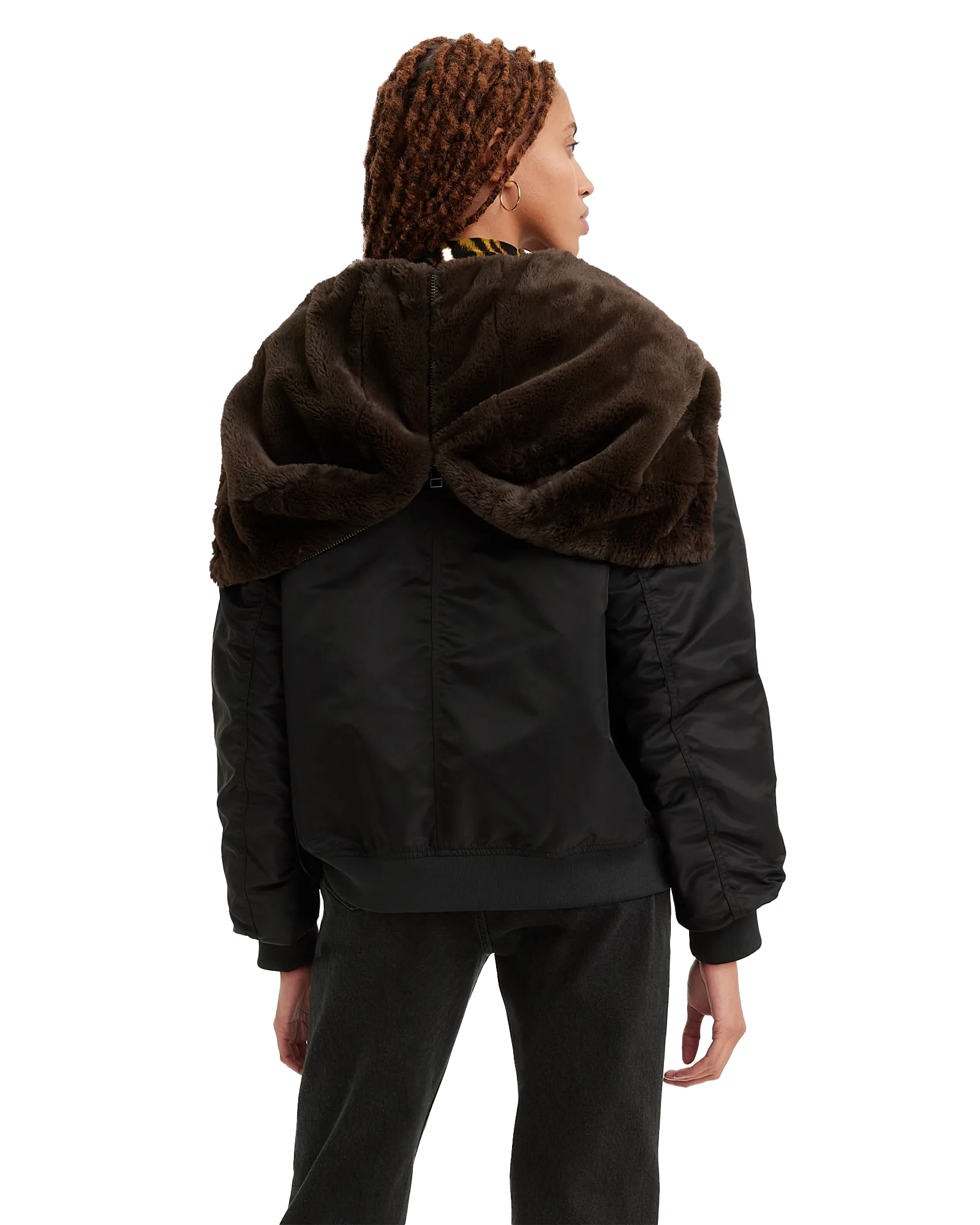 Oversized Hooded Jacket in Caviar