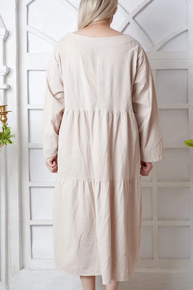 Plain Layered Cotton Dress