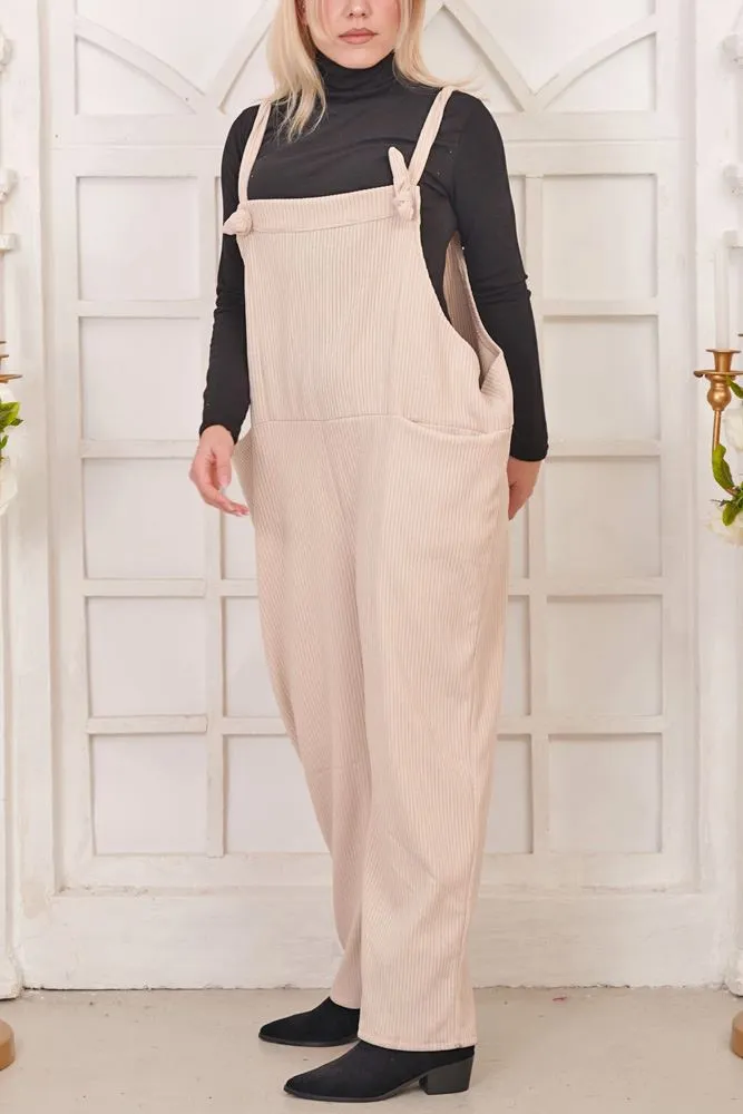 Plain Ribbed Pocket Dungaree