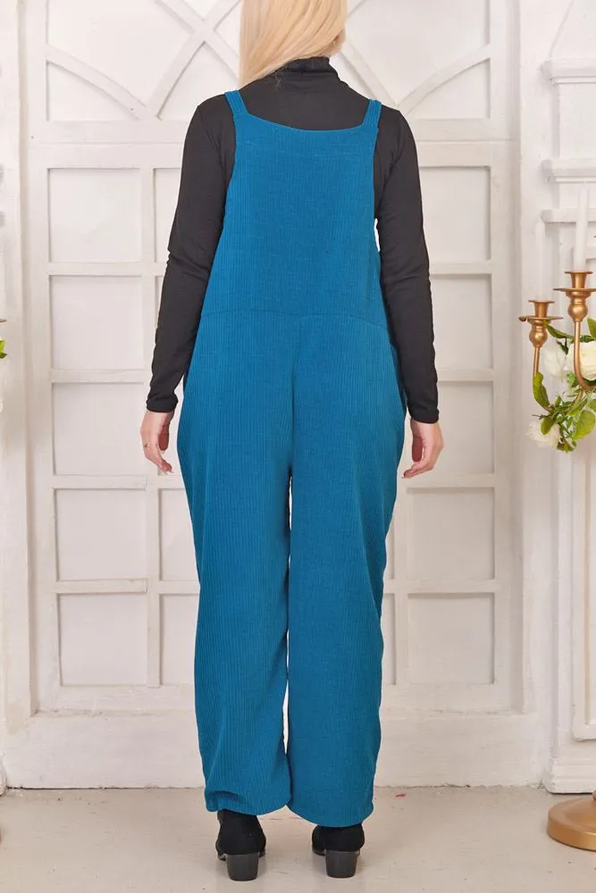 Plain Ribbed Pocket Dungaree