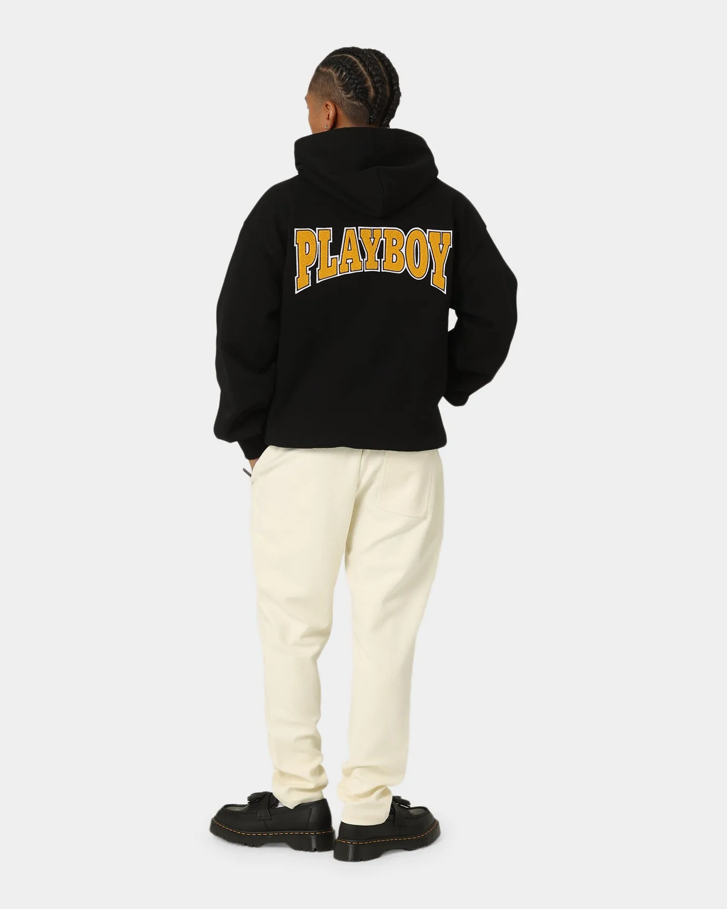 Playboy By CK Full Zip Varsity Hoodie Black