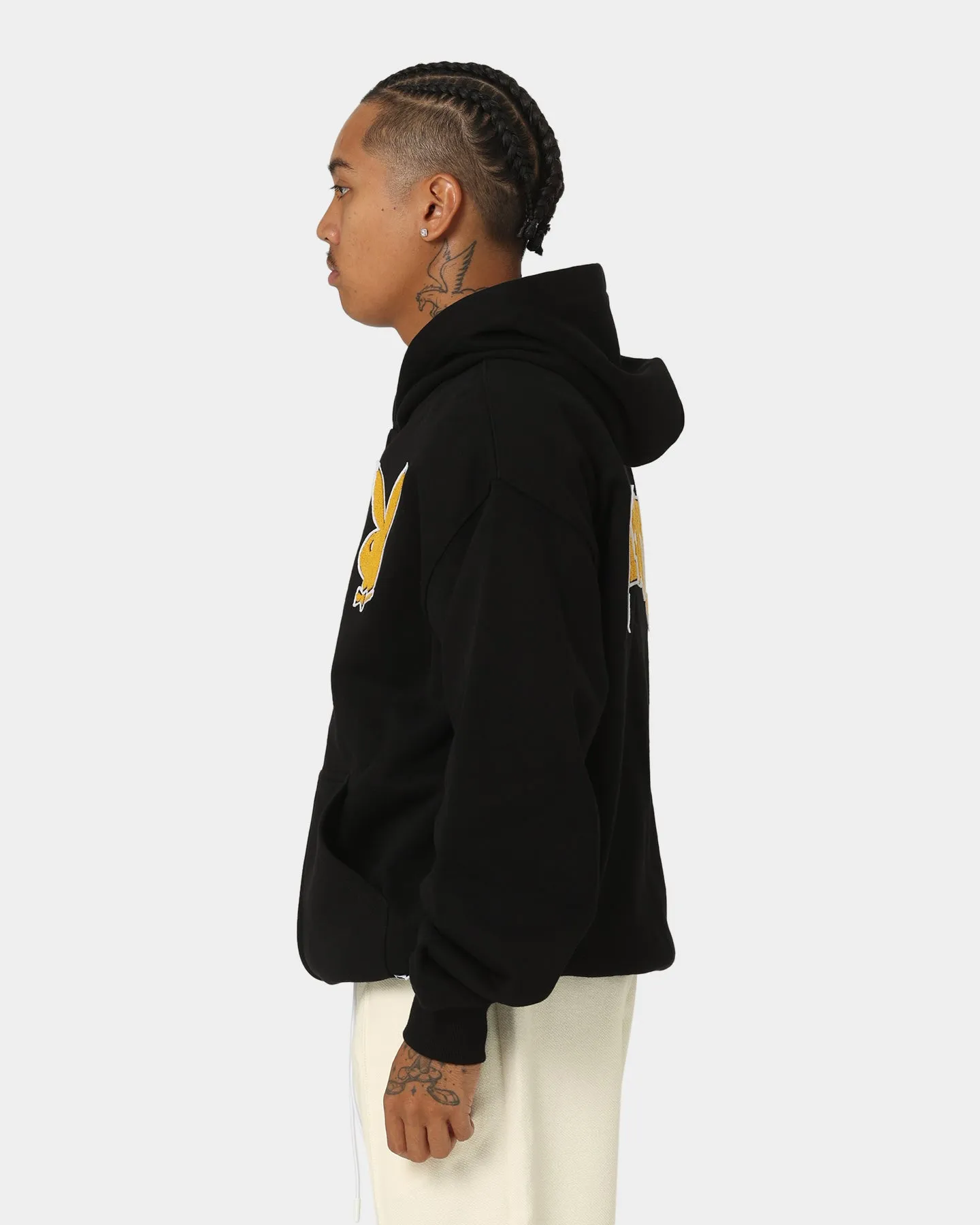 Playboy By CK Full Zip Varsity Hoodie Black