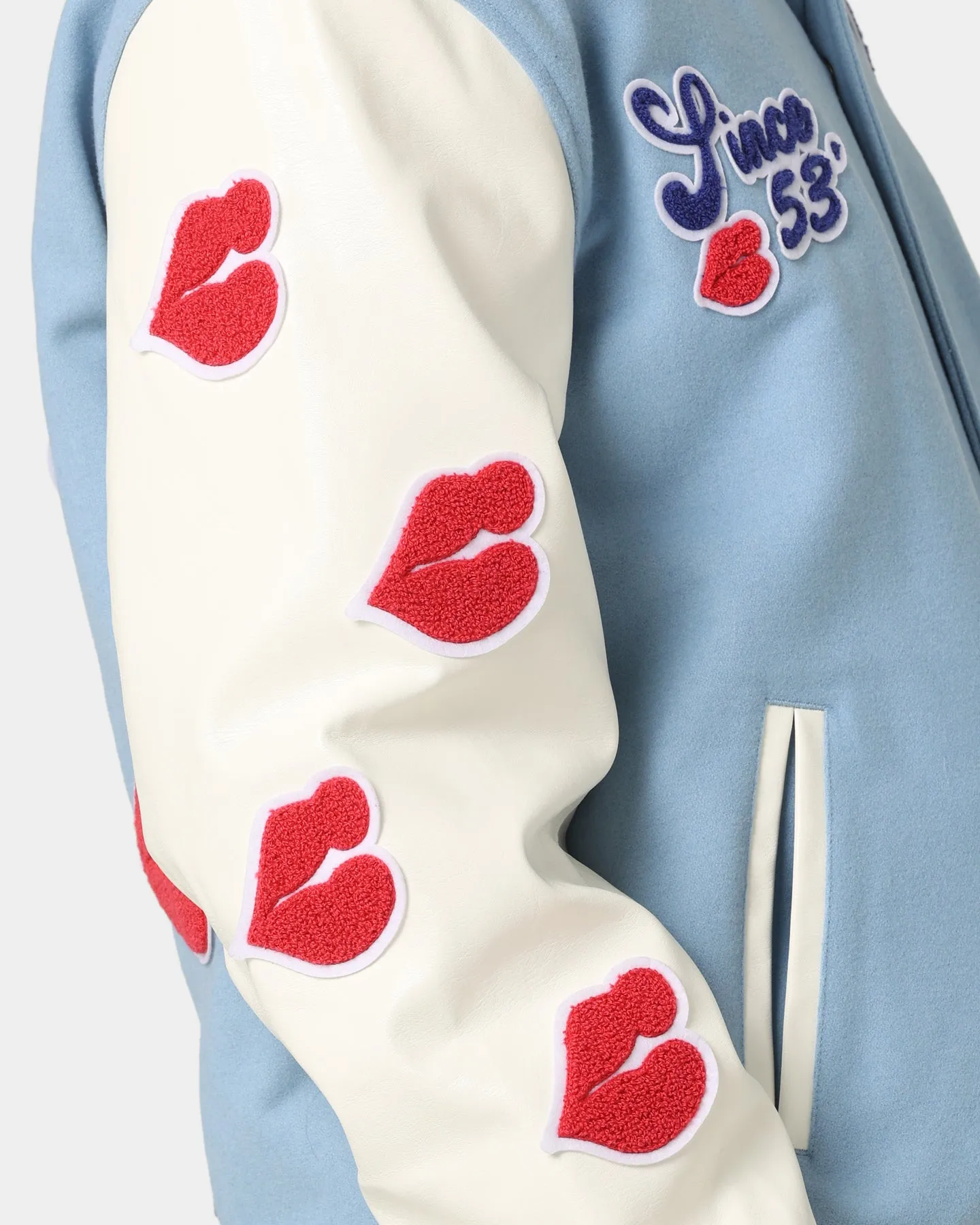 Playboy By CK Team Varsity Jacket Blue/Off White