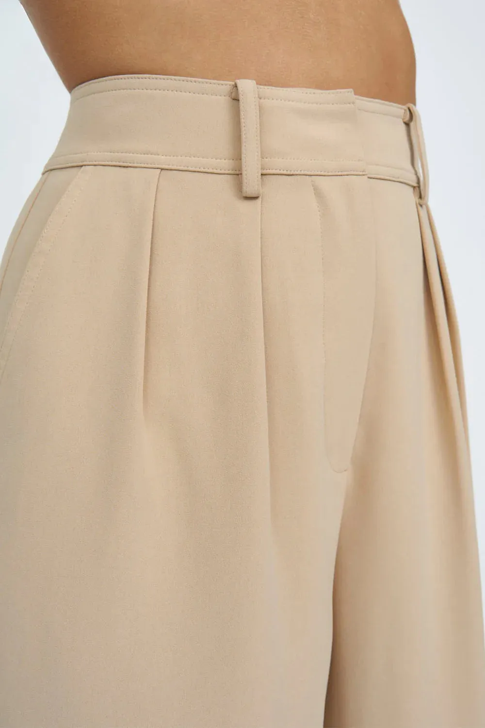PLEAT FRONT PANT 1P2955 - SAND