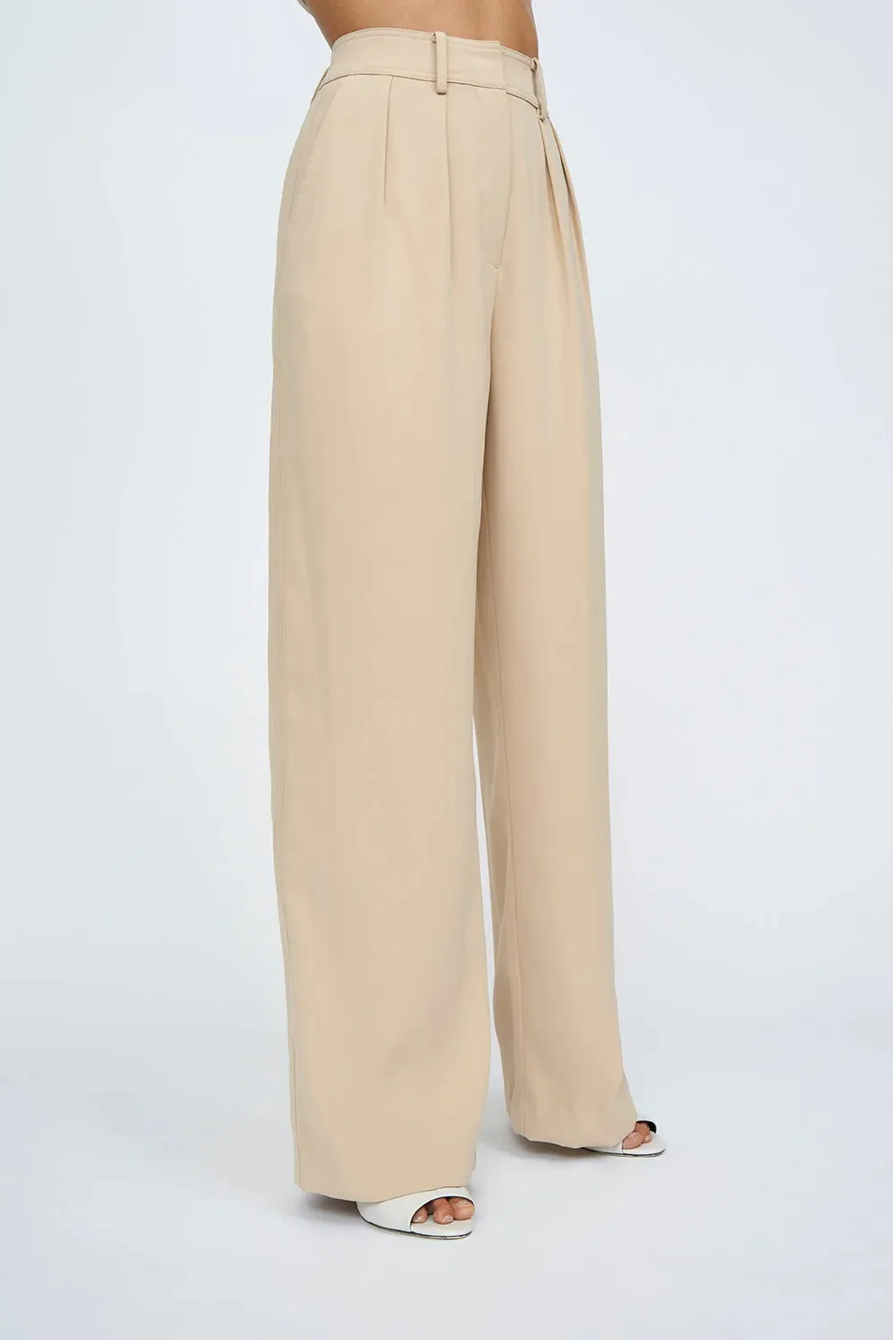 PLEAT FRONT PANT 1P2955 - SAND