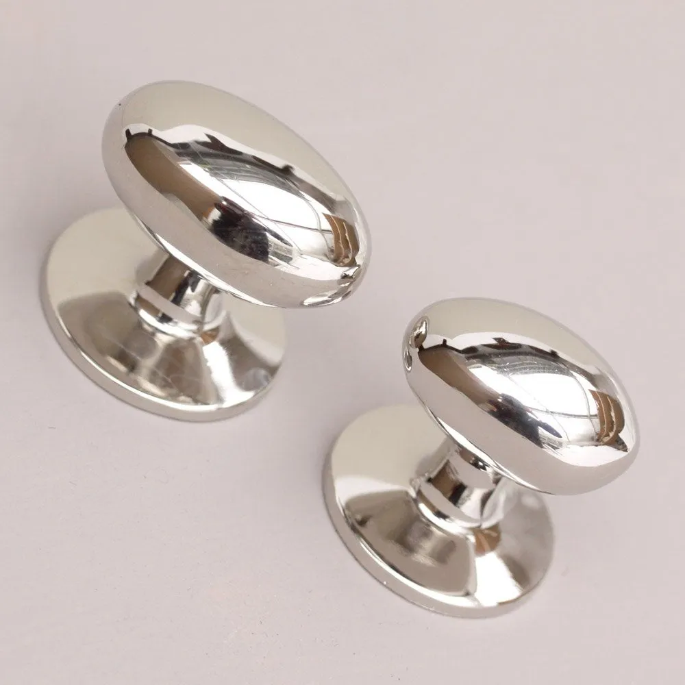 Polished Nickel Oval Cabinet Knob