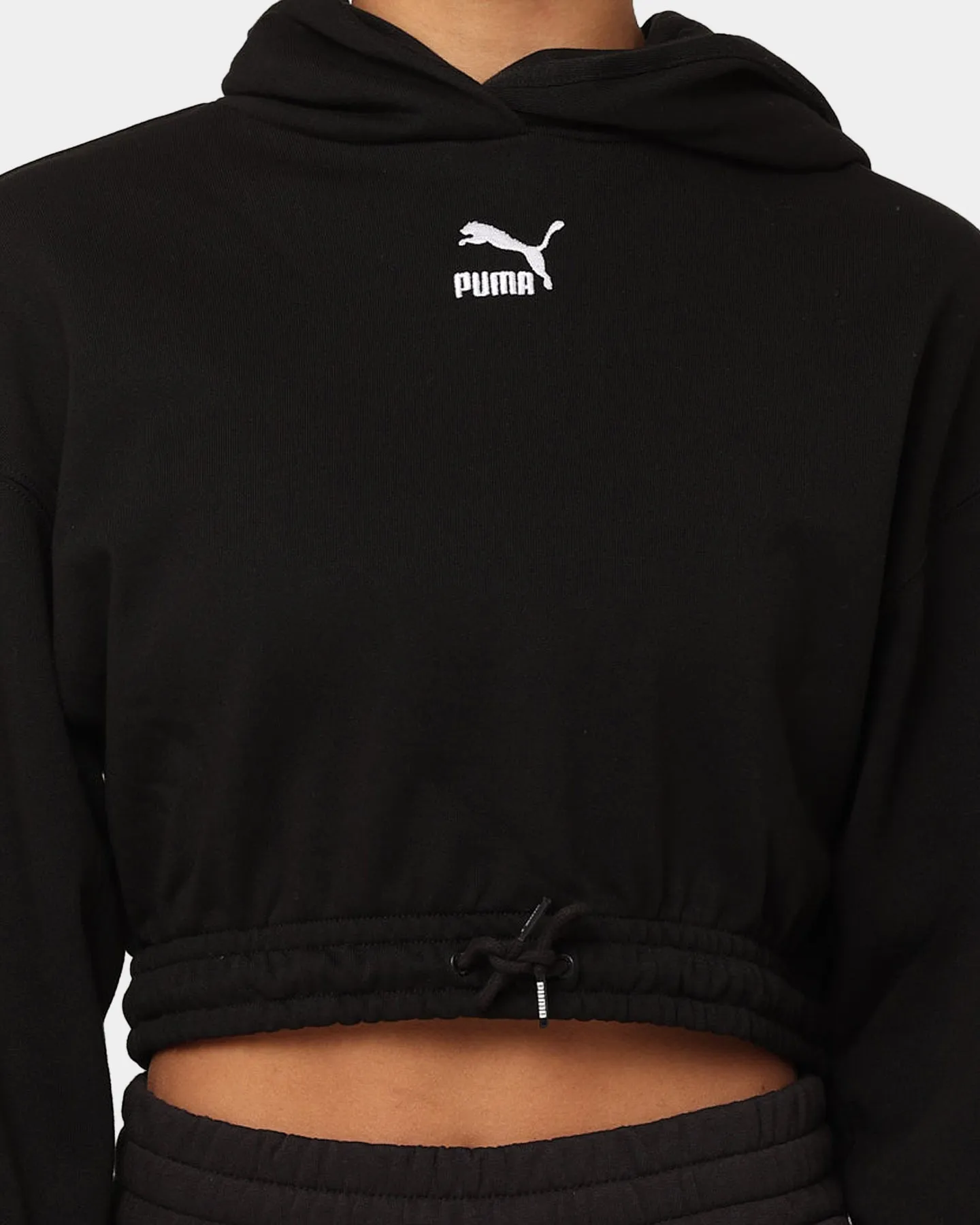 Puma Women's Classics Cropped Hoodie Puma Black