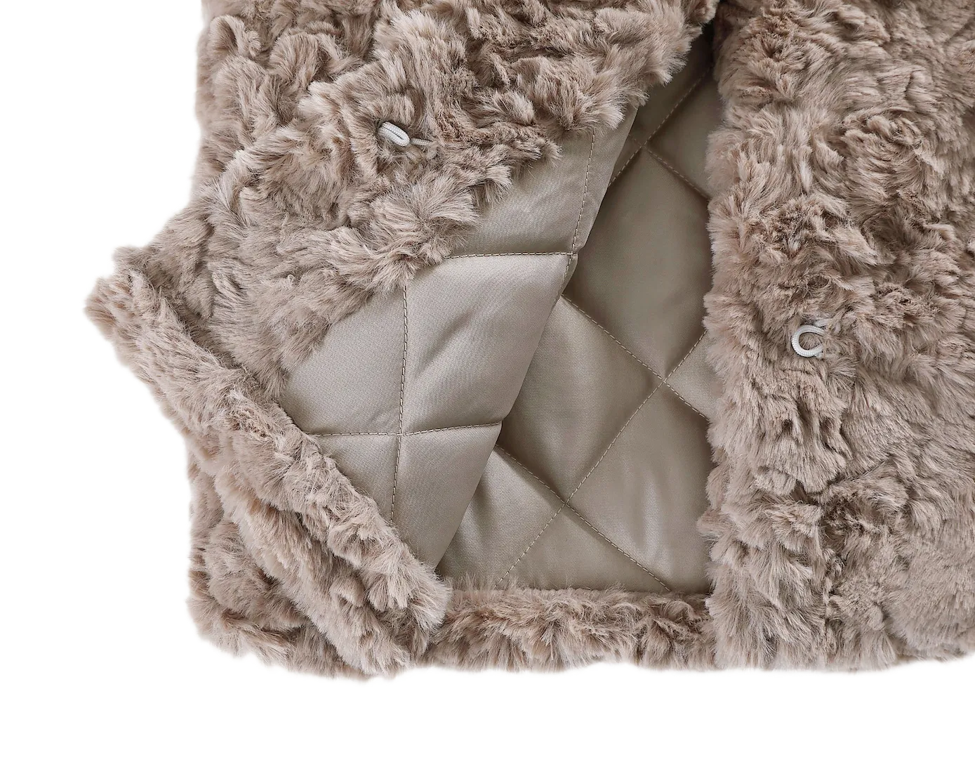 Qila Jacket | Taupe Teddy