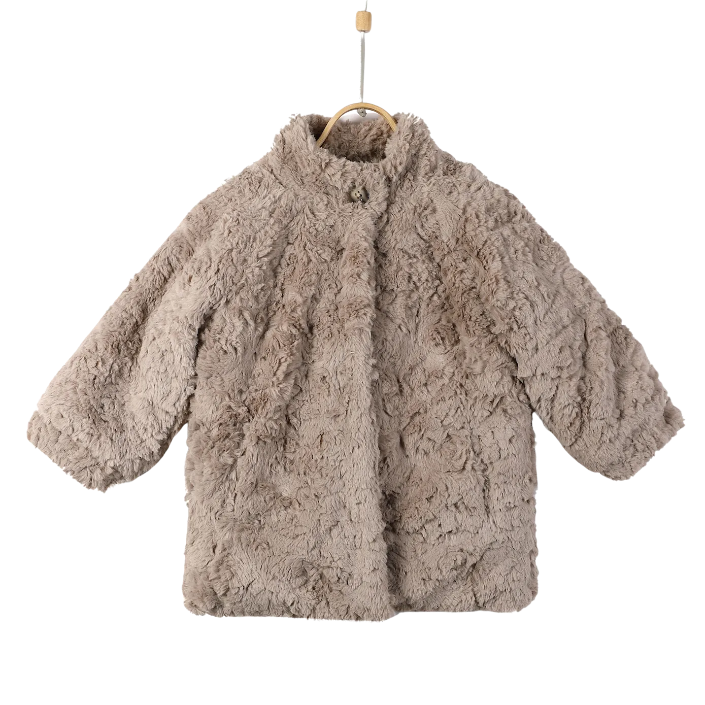 Qila Jacket | Taupe Teddy
