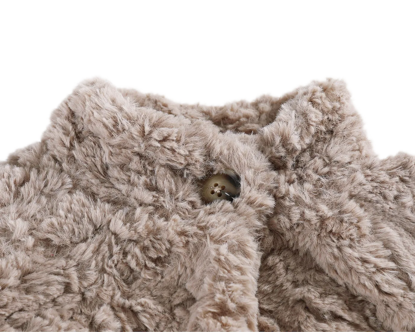 Qila Jacket | Taupe Teddy