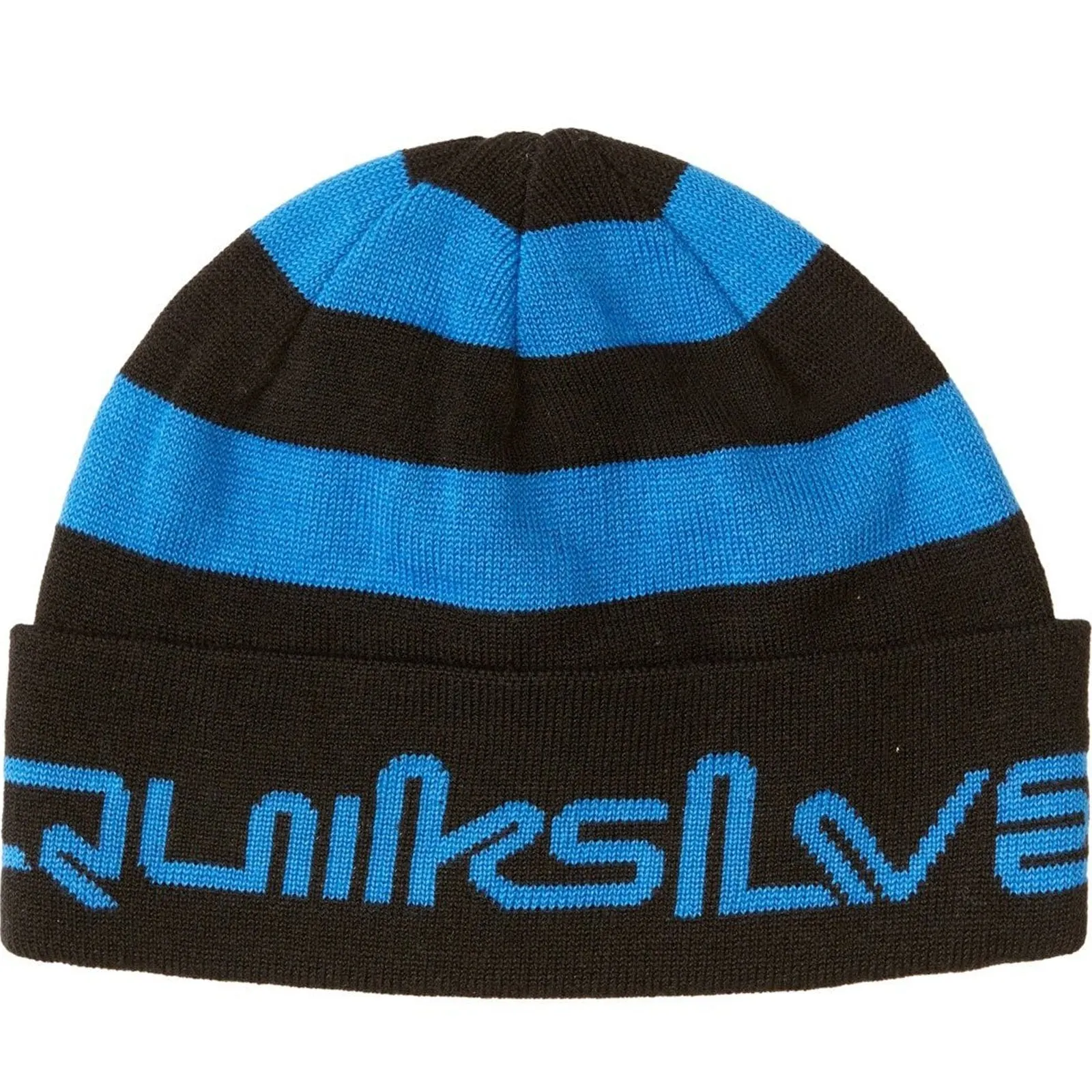 Quiksilver Unisex Adults Panwaffle Jacquard Stripe Beanie - Blue